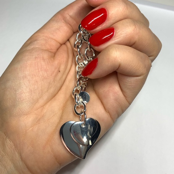 Silver Two Hearts Bracelet - Picture 5 of 9